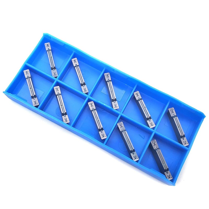 FomaSP MGMN300-M Carbide Grooving Inserts for MGEHR/L and MGIVR/L Grooving Cut-Off Tool Holder, Installed with KOLORY, PVD Coating, 10pcs - Image 4